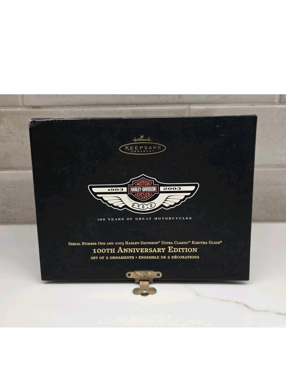 2003 Hallmark Keepsake Harley Davidson Ornament - 100th Anniversary - Christmas